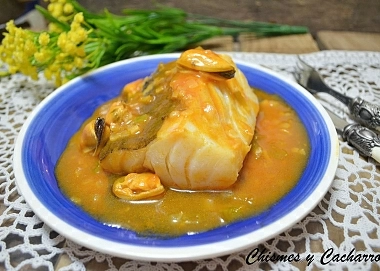 BACALAO CON MEJILLONES EN SALSA PICANTE