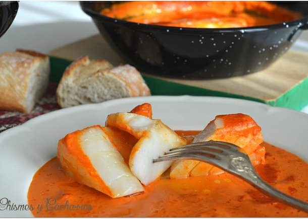 BACALAO EN SALSA DE PIMIENTOS CONFITADOS