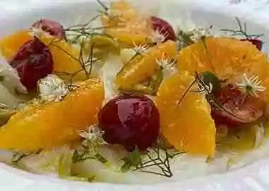 ENSALADA DE BACALAO Y CEREZAS